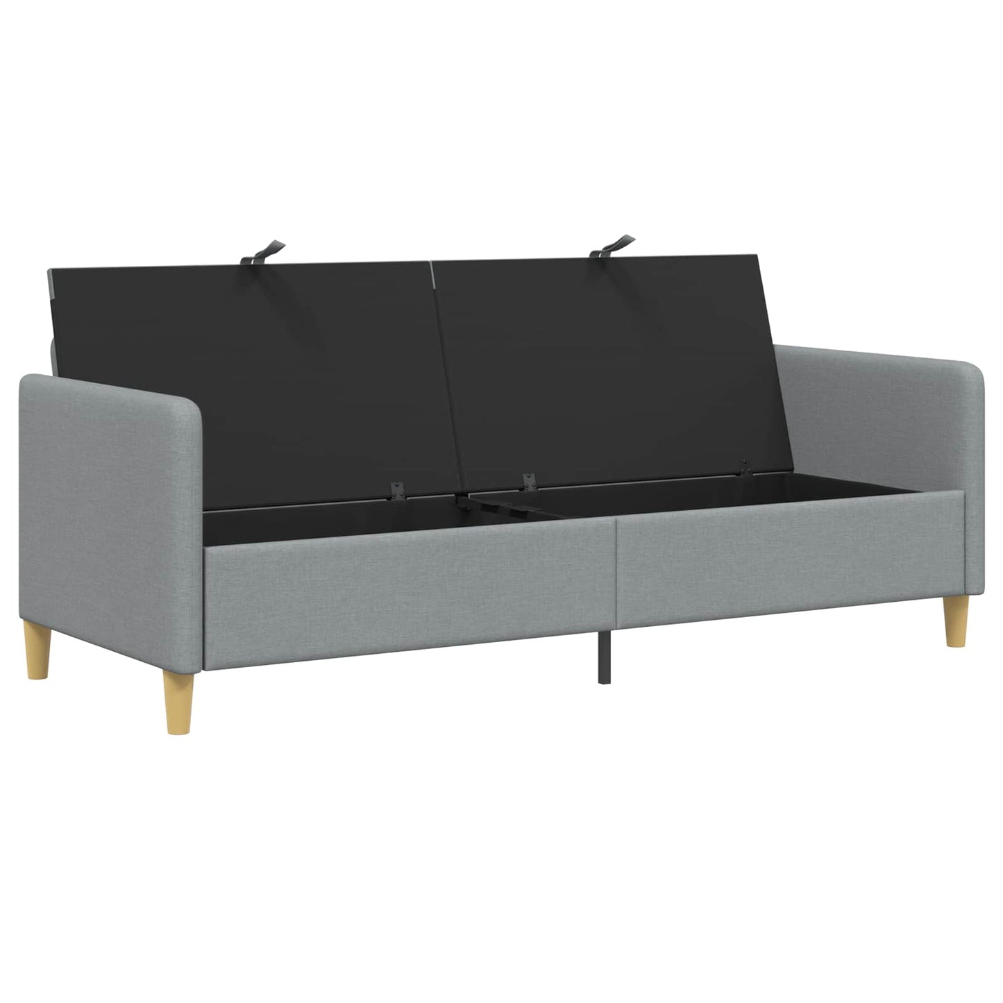 Divano con Storage Grigio Chiaro 192 x 78 x 87 cm Poliestere | homemem39