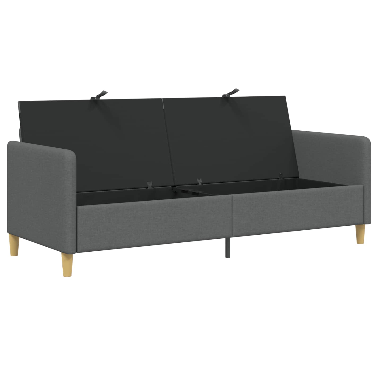 Divano con Storage Grigio Scuro 192 x 78 x 87 cm Poliestere | homemem39