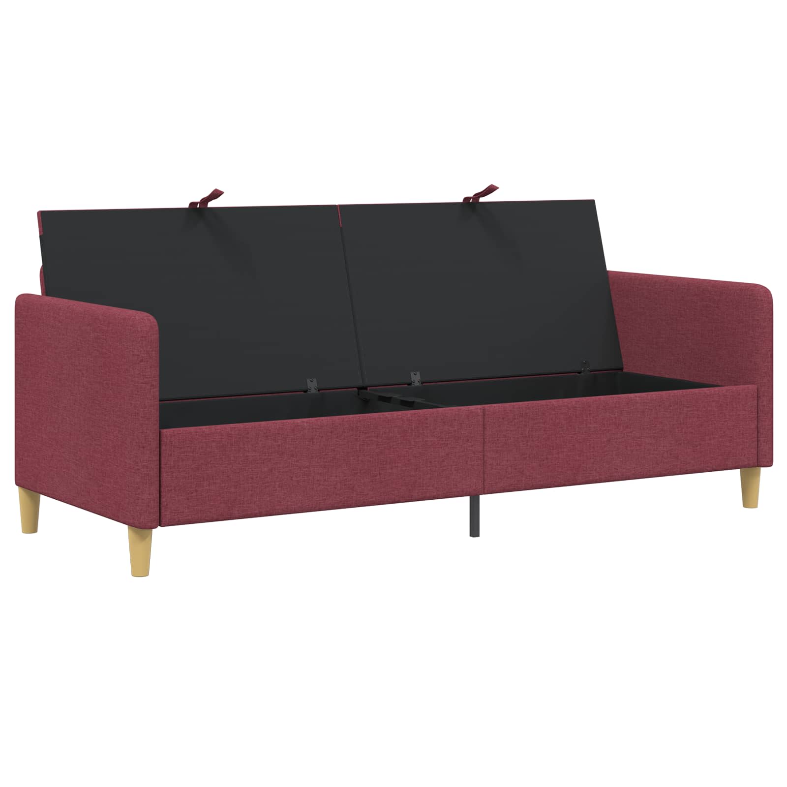 Divano con Storage Rosso Vino 192 x 78 x 87 cm Poliestere | homemem39