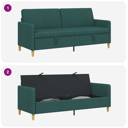 Divano con Storage Verde Scuro 192 x 78 x 87 cm Poliestere | homemem39