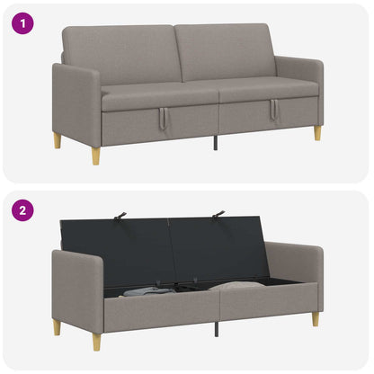 Divano con Storage Tortora 192 x 78 x 87 cm Poliestere | homemem39