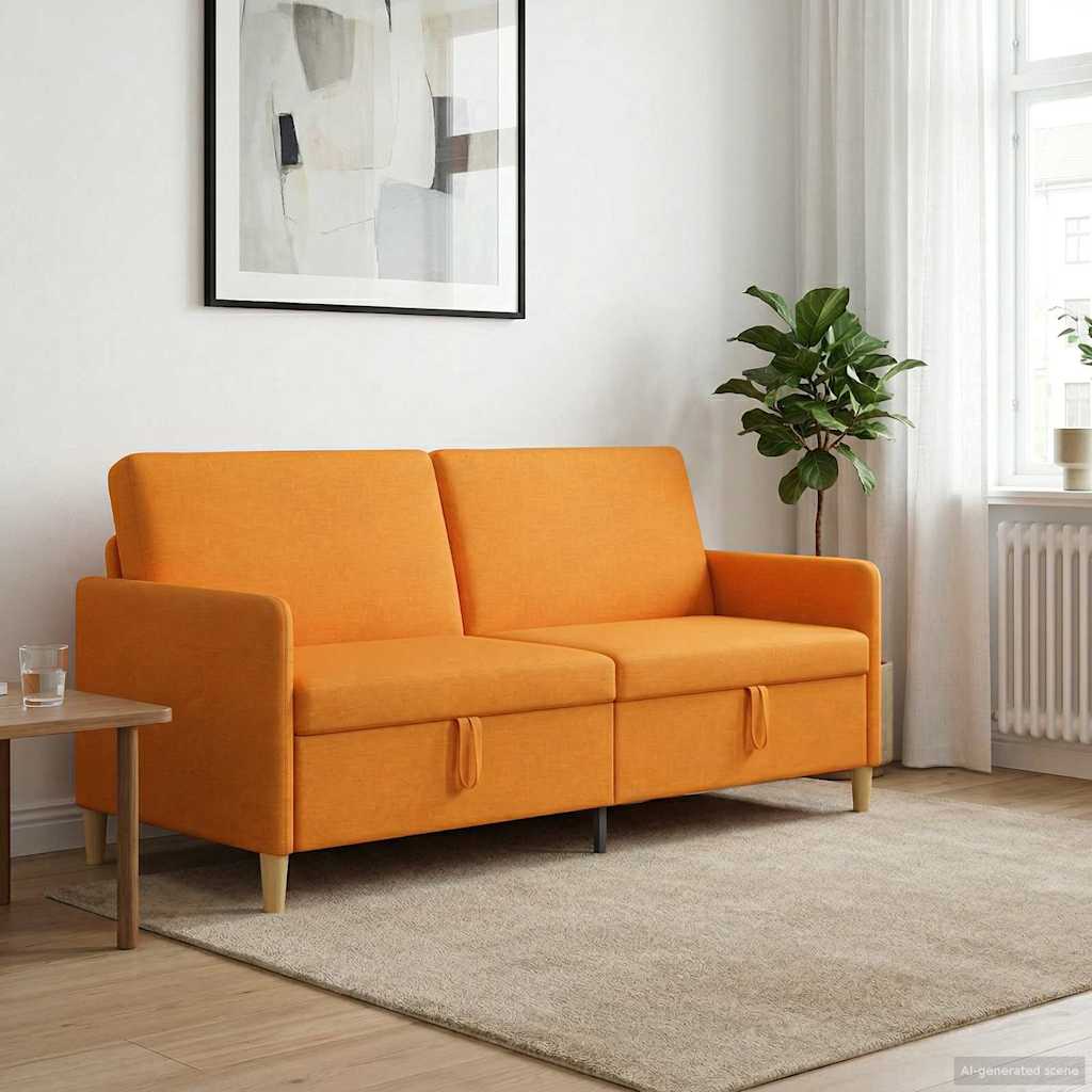Divano con Storage Giallo Scuro 192 x 78 x 87 cm Poliestere | homemem39