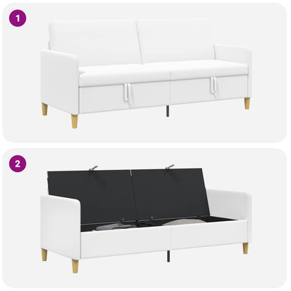 Divano con Storage Bianco 192 x 78 x 87 cm Poliestere | homemem39