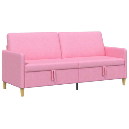 Divano con Storage Rosa 192 x 78 x 87 cm Poliestere