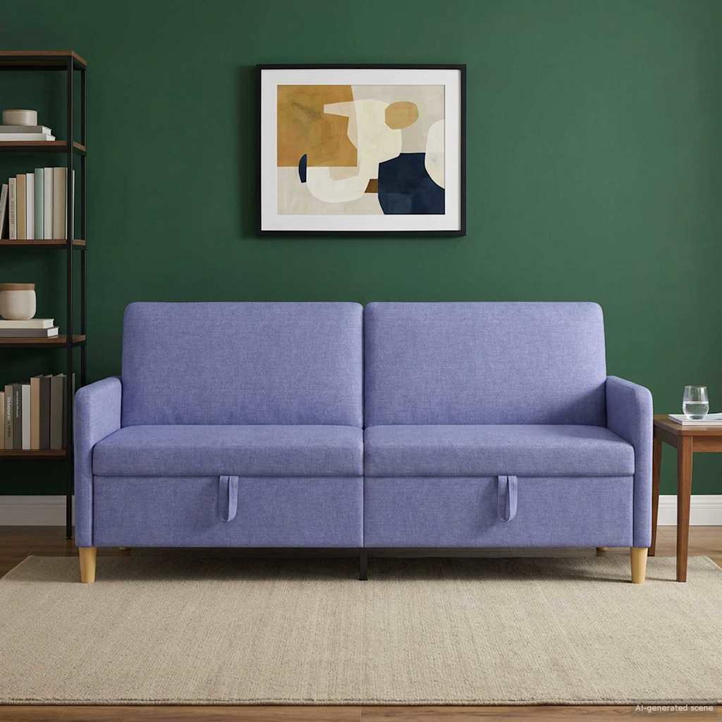 Divano con Storage Blu jeans 192 x 78 x 87 cm Poliestere | homemem39