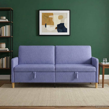 Divano con Storage Blu jeans 192 x 78 x 87 cm Poliestere | homemem39