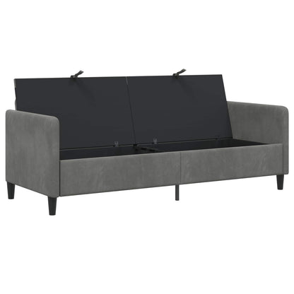 Divano con Storage Grigio Scuro 192 x 78 x 87 cm Poliestere | homemem39