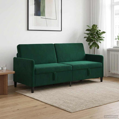 Divano con Storage Verde Scuro 192 x 78 x 87 cm Poliestere | homemem39