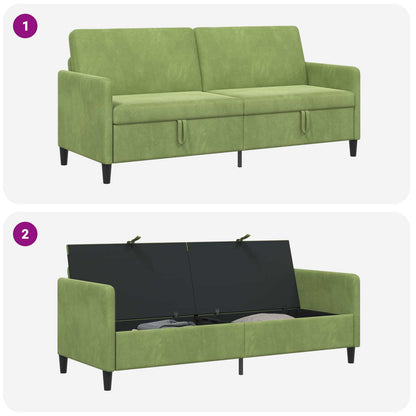 Divano con Storage Verde chiaro 192 x 78 x 87 cm Poliestere | homemem39