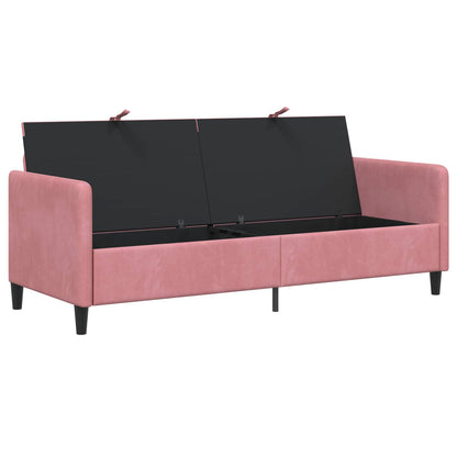 Divano con Storage Rosa 192 x 78 x 87 cm Poliestere | homemem39