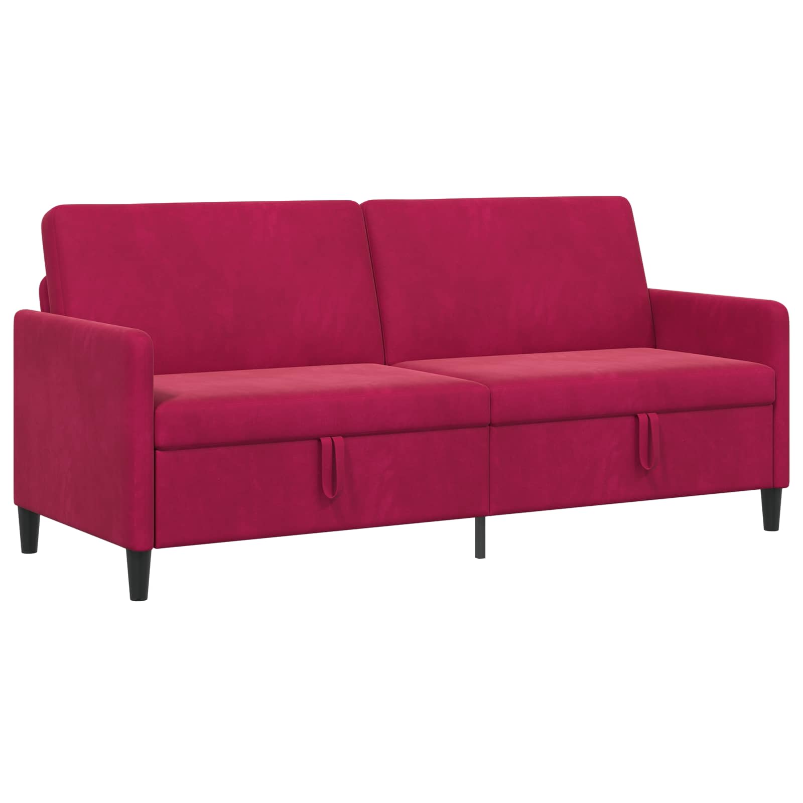 Divano con Storage Rosso Vino 192 x 78 x 87 cm Poliestere | homemem39