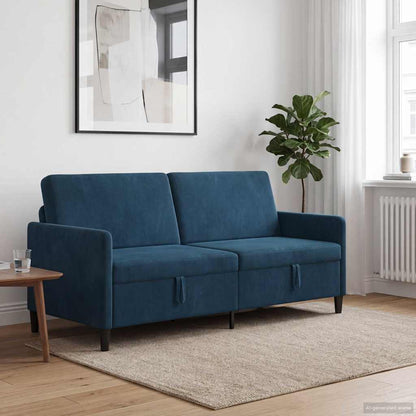 Divano con Storage Blu 192 x 78 x 87 cm Poliestere | homemem39