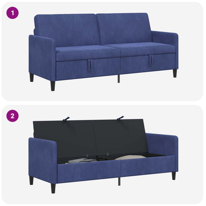 Divano con Storage Blu Polizia 192 x 78 x 87 cm Poliestere | homemem39