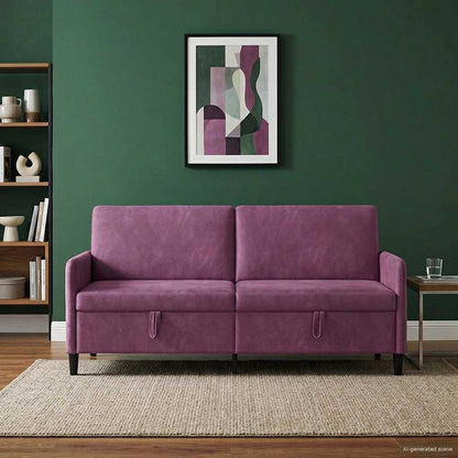 Divano con Storage Viola 192 x 78 x 87 cm Poliestere | homemem39