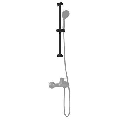 Supporto per Testa di Doccia Nero 71 cm Acciaio Inox | homemem39