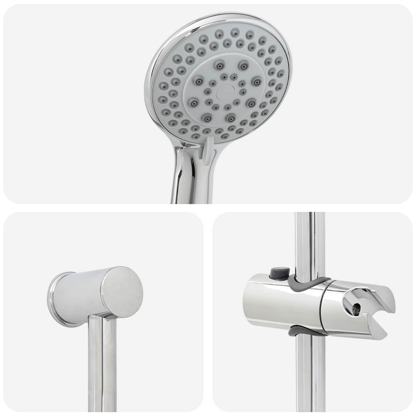 Set di Sistema Doccia Cromato 71 cm Acciaio Inox | homemem39