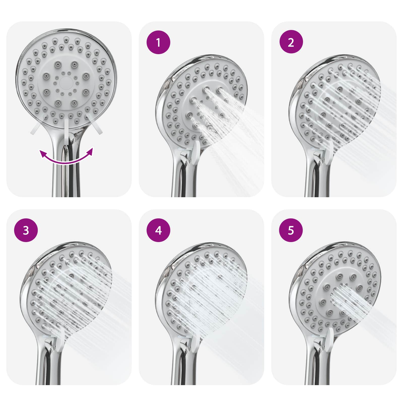 Set di Sistema Doccia Cromato 71 cm Acciaio Inox | homemem39