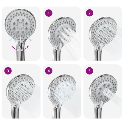 Set di Sistema Doccia Cromato 70 cm Acciaio Inox