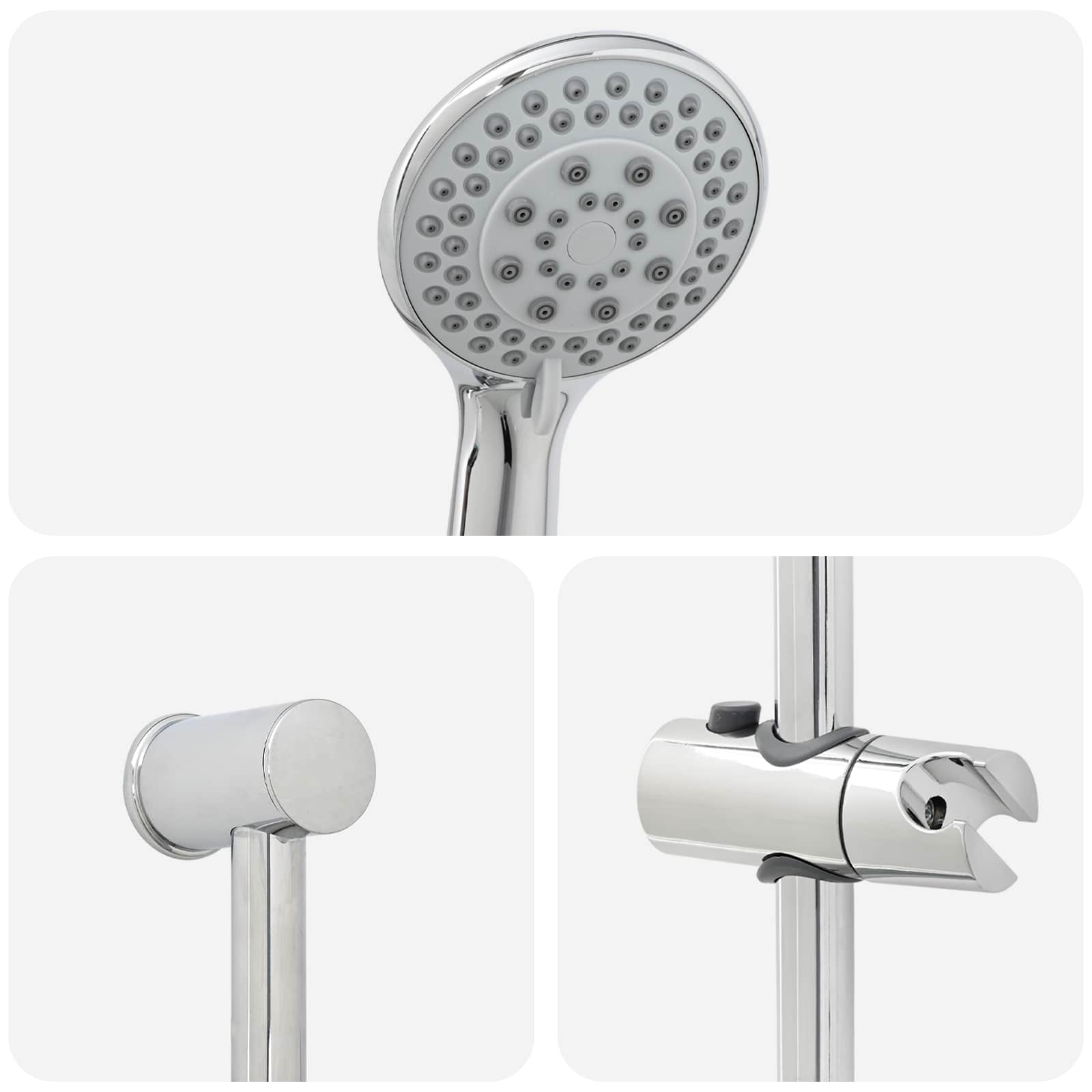 Set di Sistema Doccia Cromato 101 cm Acciaio Inox | homemem39