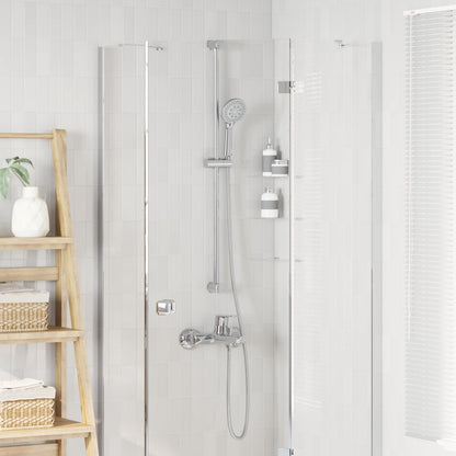 Set di Sistema Doccia Cromato 100 cm Acciaio Inox