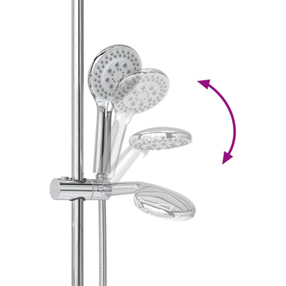 Set di Sistema Doccia Cromato 100 cm Acciaio Inox