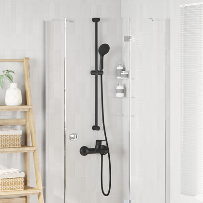 Set di Sistema Doccia Nero 100 cm Acciaio Inox