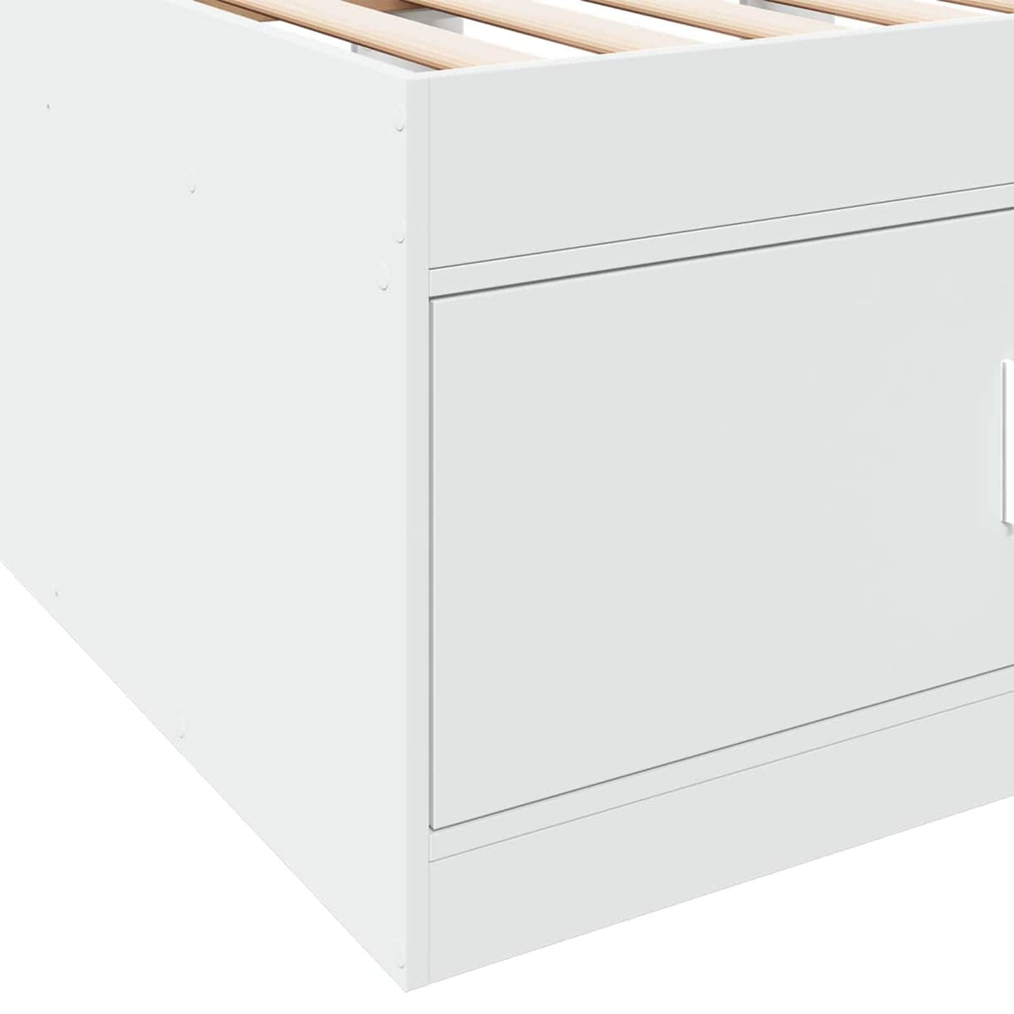 Telaio del letto con storage con cassetto Bianco 80 x 200 cm | homemem39