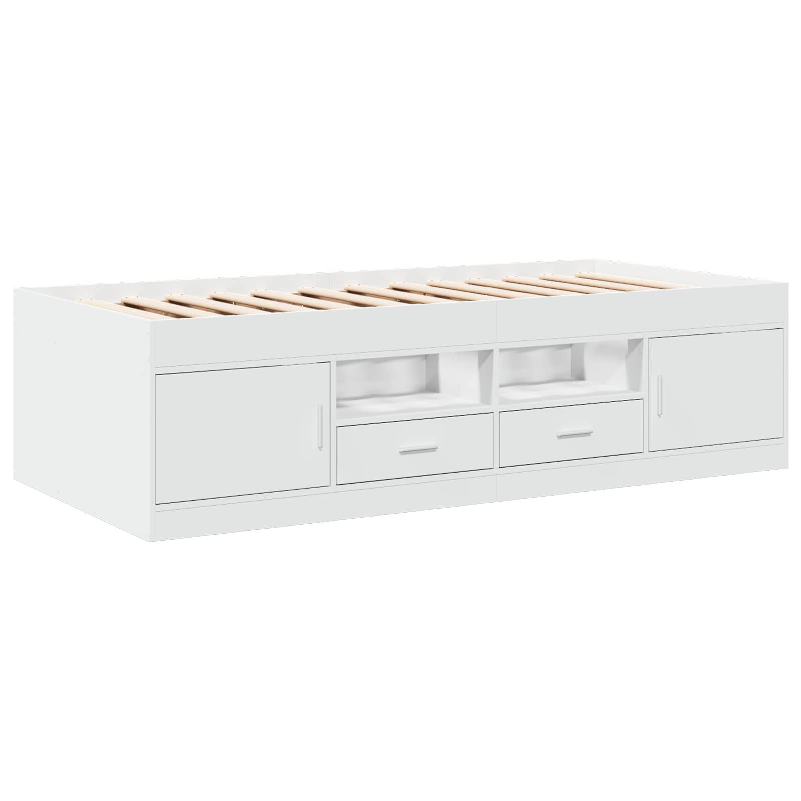 Telaio del letto con storage con cassetto Bianco 80 x 200 cm | homemem39