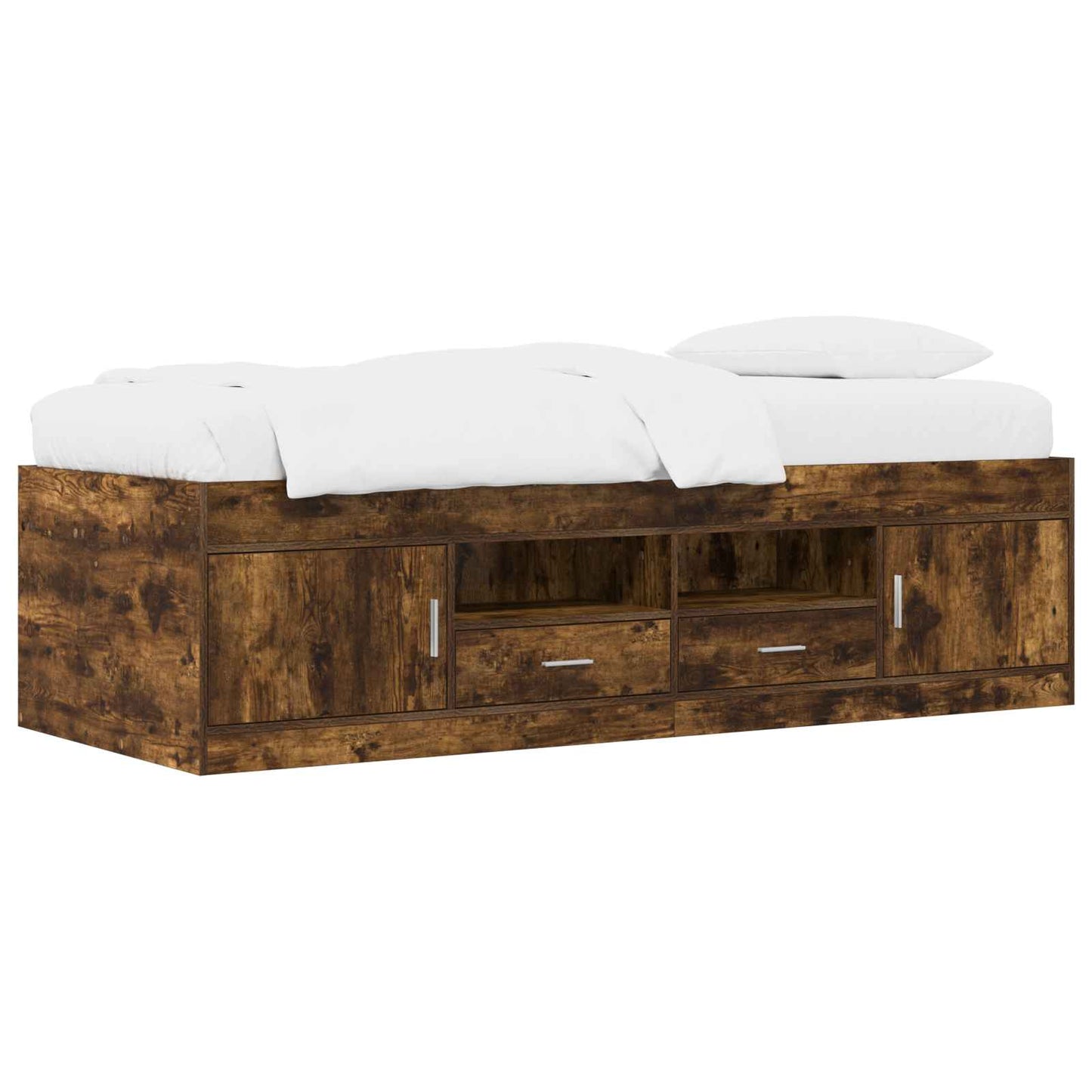 Telaio del letto con storage con porta Rovere Fumo 80 x 200 cm | homemem39