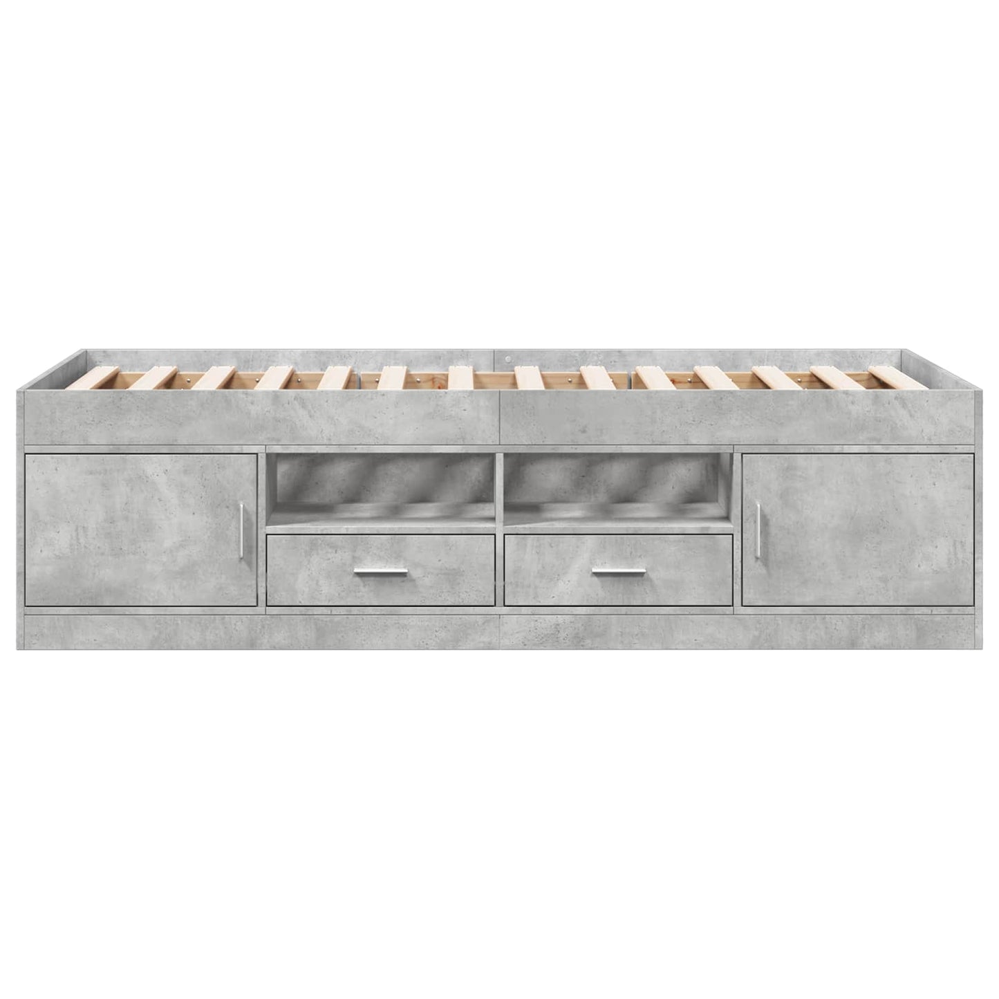 Telaio del letto con storage Grigio Cemento 80 x 200 cm | homemem39