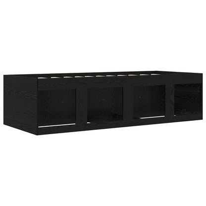 Telaio del letto con storage con porta Rovere Nero 80 x 200 cm | homemem39