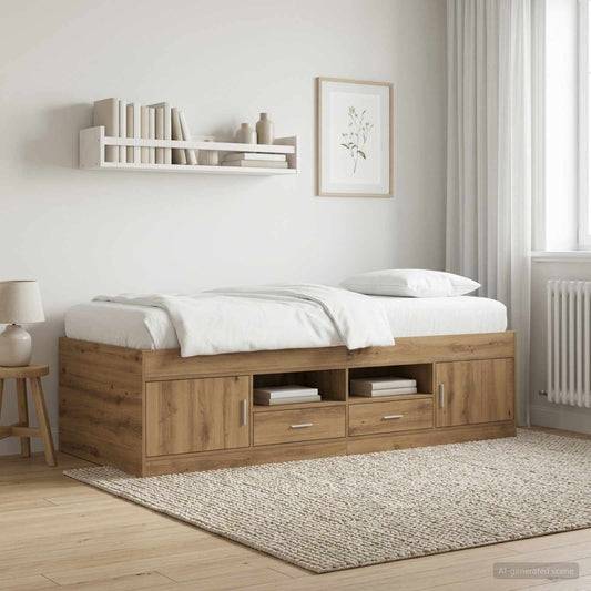 Telaio del letto con storage Rovere Artigianale 80 x 200 cm | homemem39