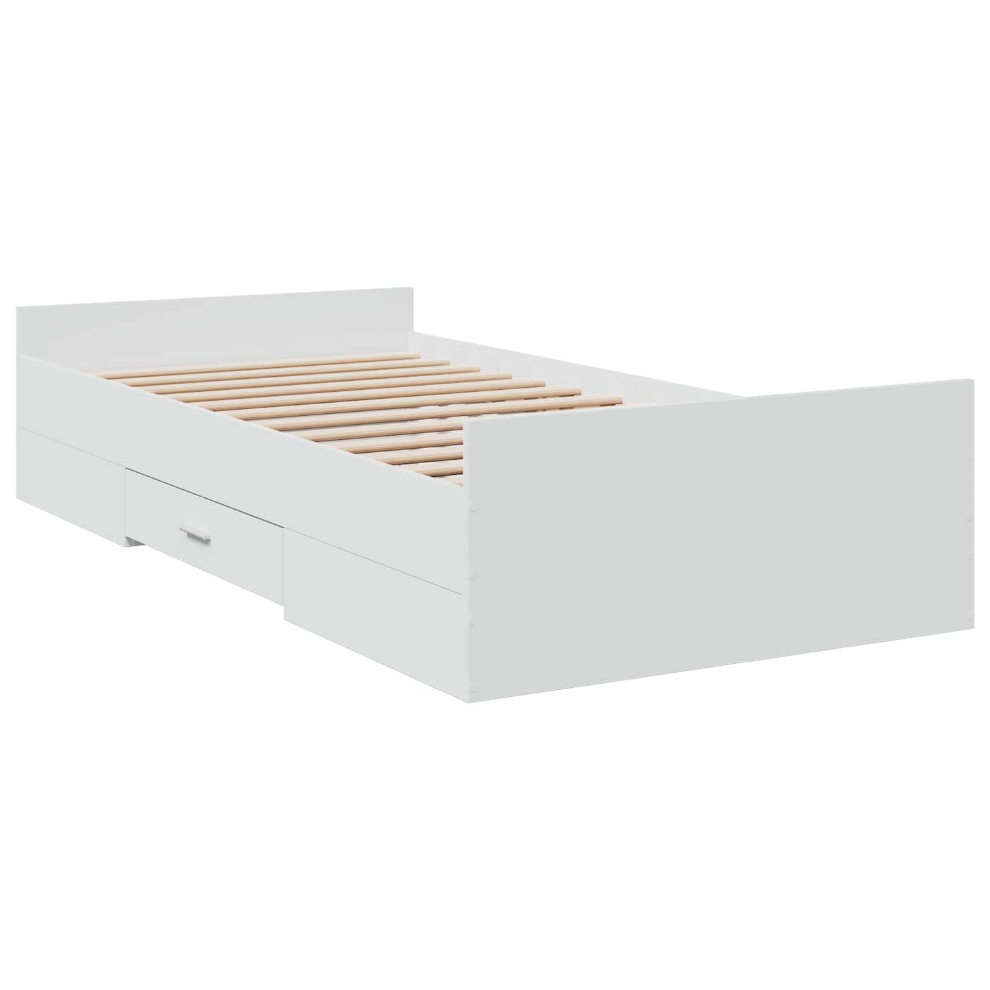 Telaio del letto con storage con cassetto Bianco 80 x 200 cm | homemem39
