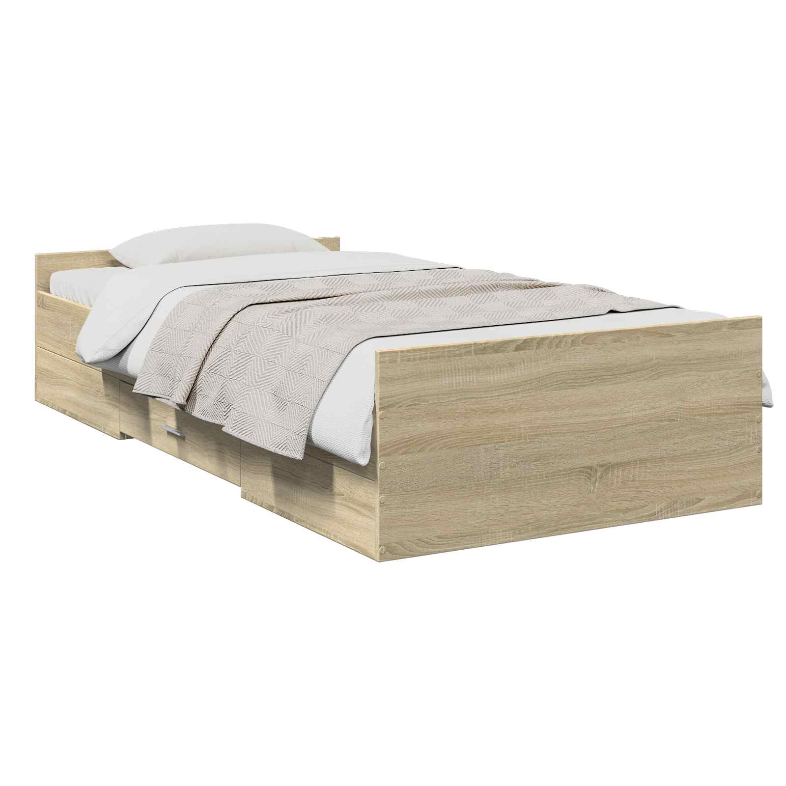 Telaio del letto con storage Rovere Sonoma 80 x 200 cm | homemem39