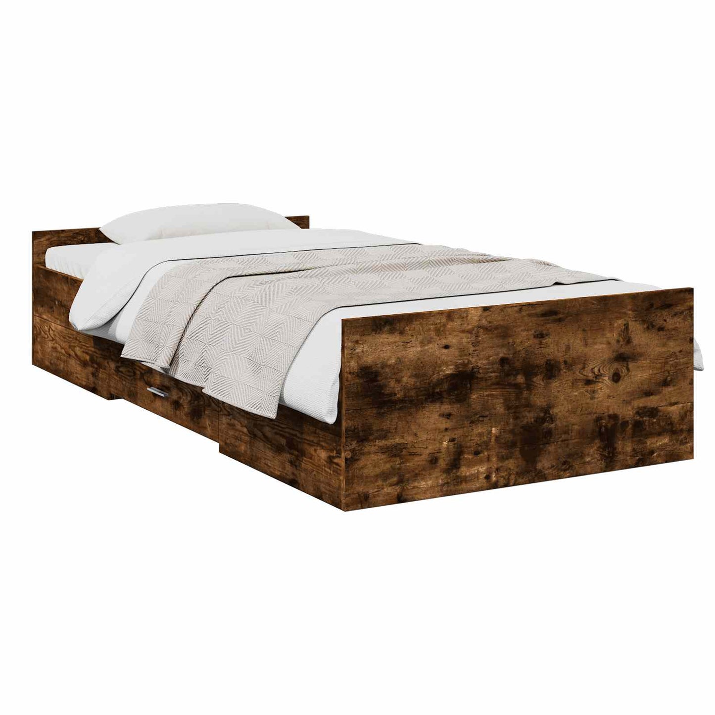 Telaio del letto con storage Rovere Fumo 80 x 200 cm | homemem39