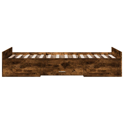 Telaio del letto con storage Rovere Fumo 80 x 200 cm | homemem39