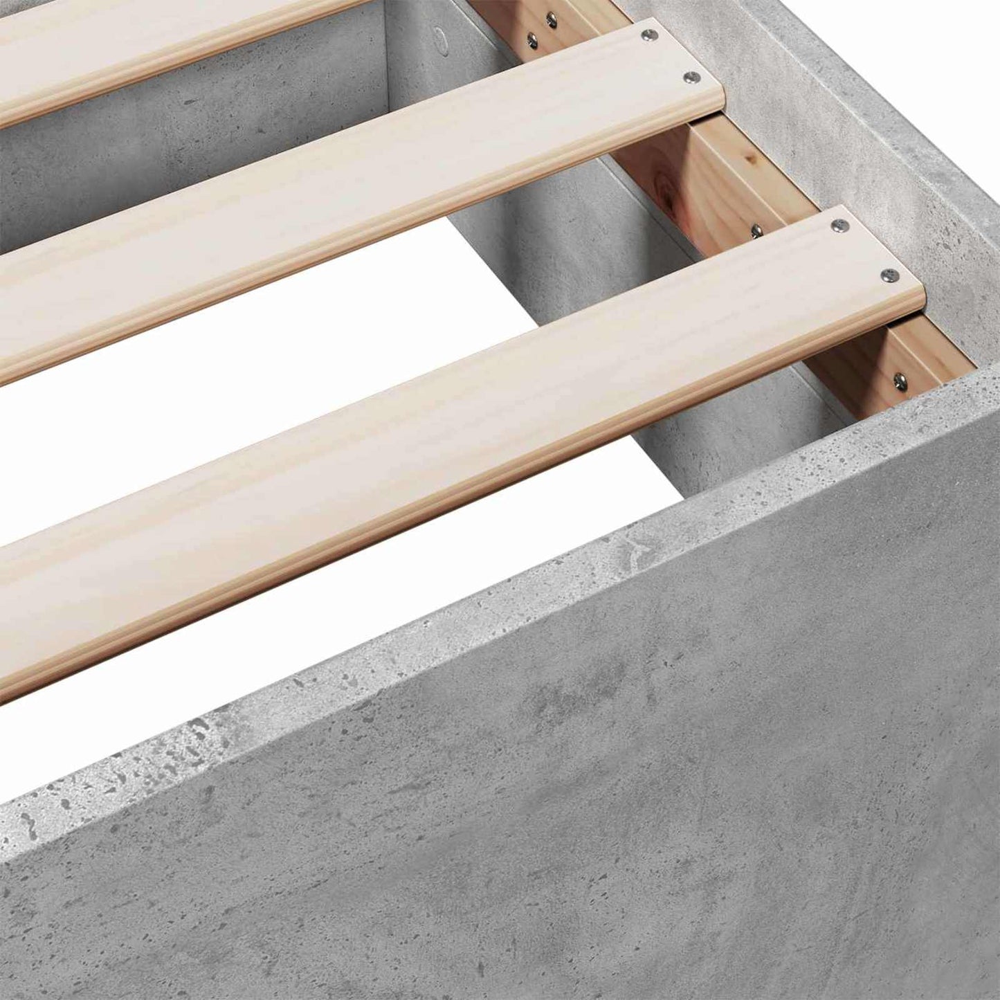 Telaio del letto con storage Grigio Cemento 80 x 200 cm | homemem39