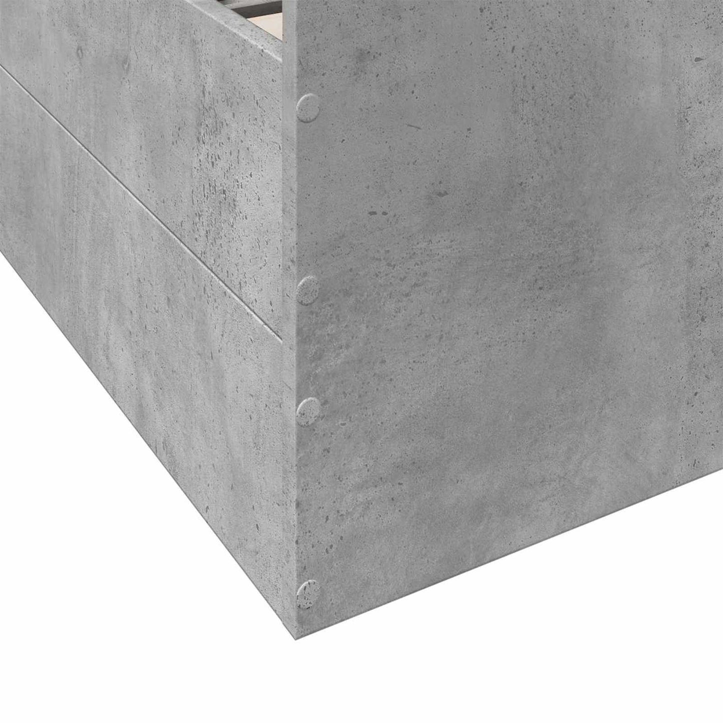 Telaio del letto con storage Grigio Cemento 80 x 200 cm | homemem39