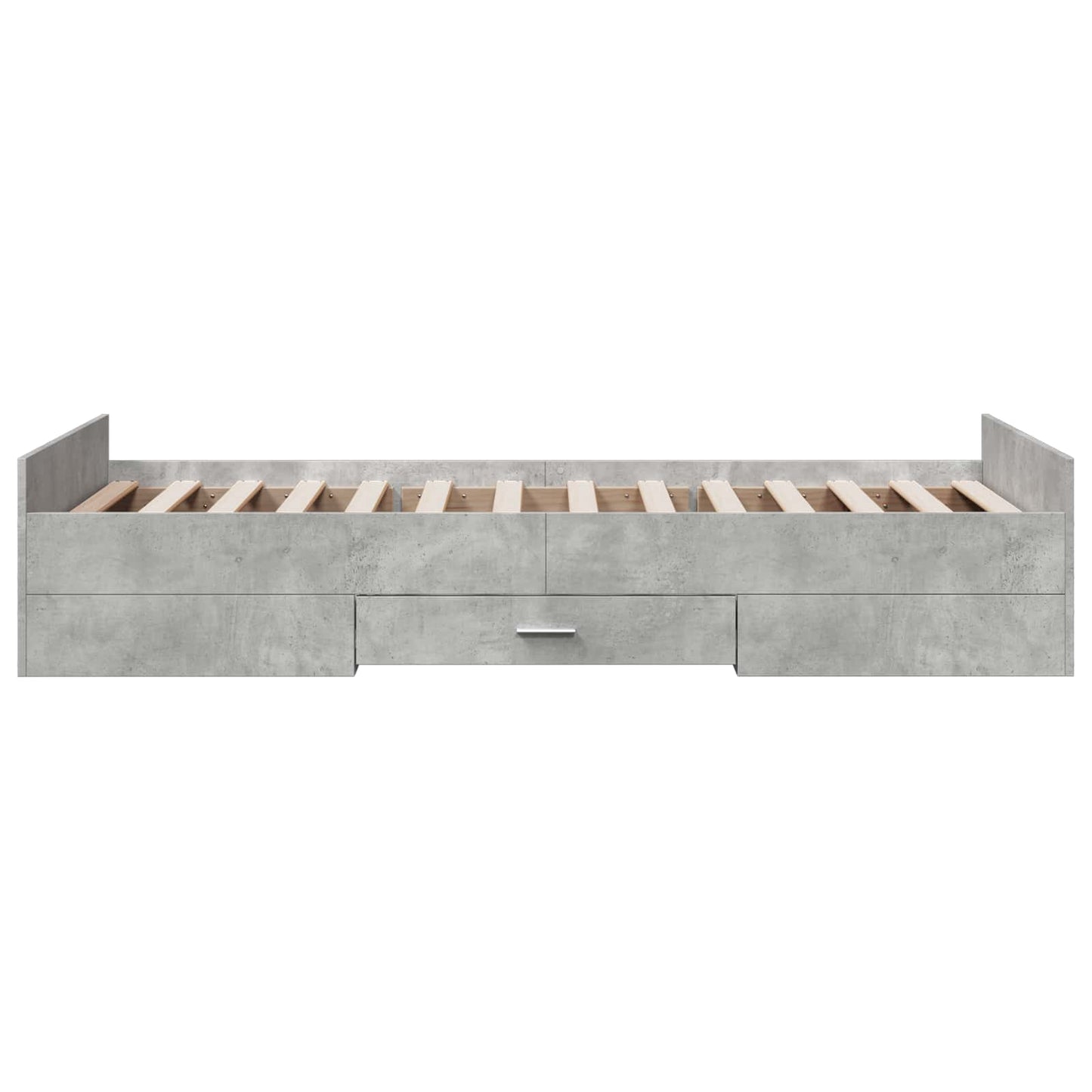 Telaio del letto con storage Grigio Cemento 80 x 200 cm | homemem39