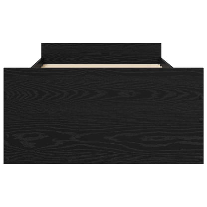 Telaio del letto con storage Rovere Nero 80 x 200 cm | homemem39