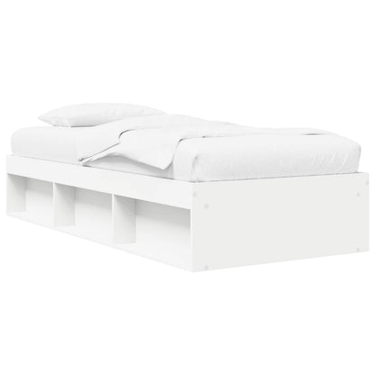Telaio del letto con storage con lo scaffale Bianco 80 x 200 cm | homemem39