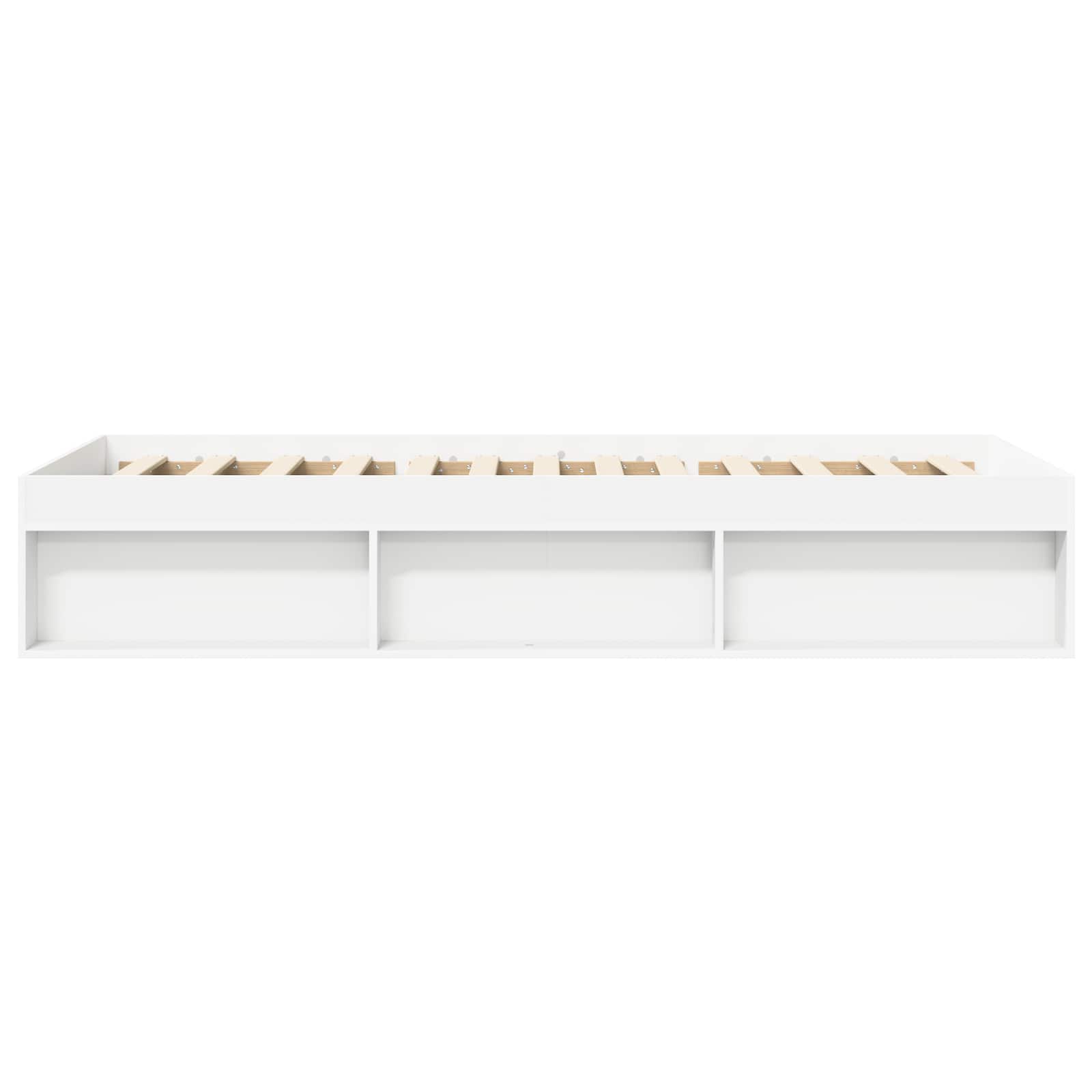Telaio del letto con storage con lo scaffale Bianco 80 x 200 cm | homemem39