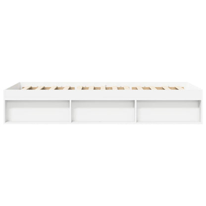 Telaio del letto con storage con lo scaffale Bianco 80 x 200 cm | homemem39