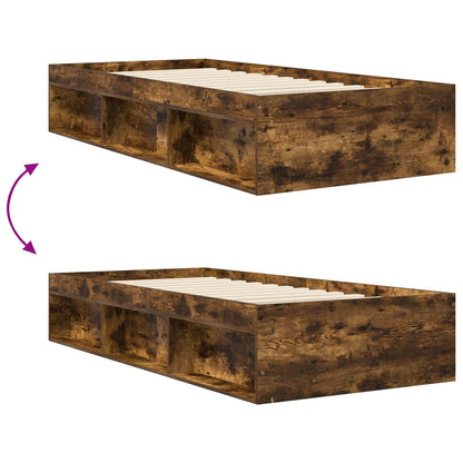 Telaio del letto con storage Rovere Fumo 80 x 200 cm | homemem39