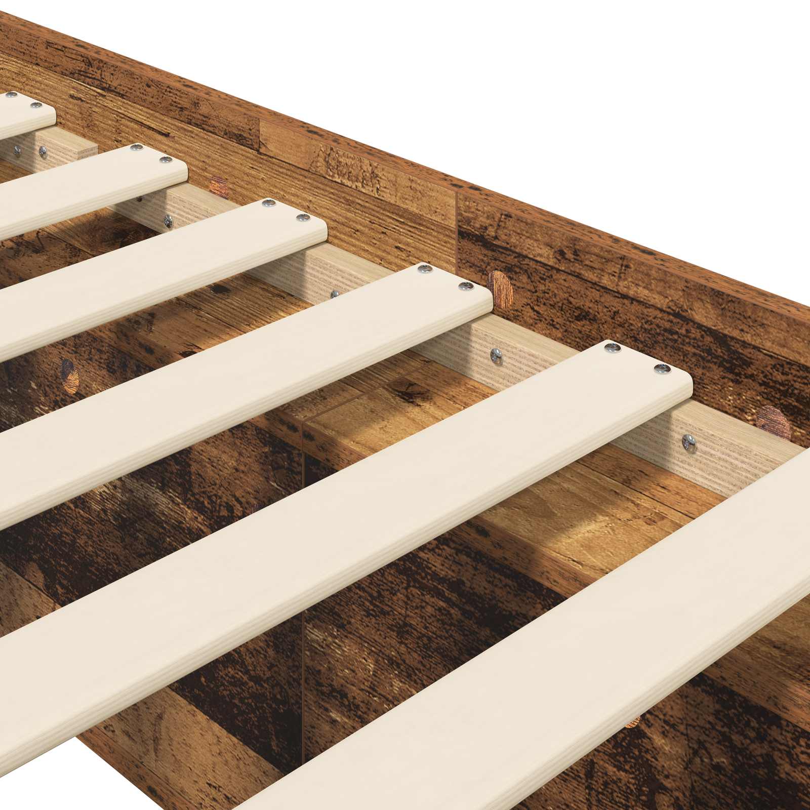 Telaio del letto con storage Legno antico 80 x 200 cm | homemem39