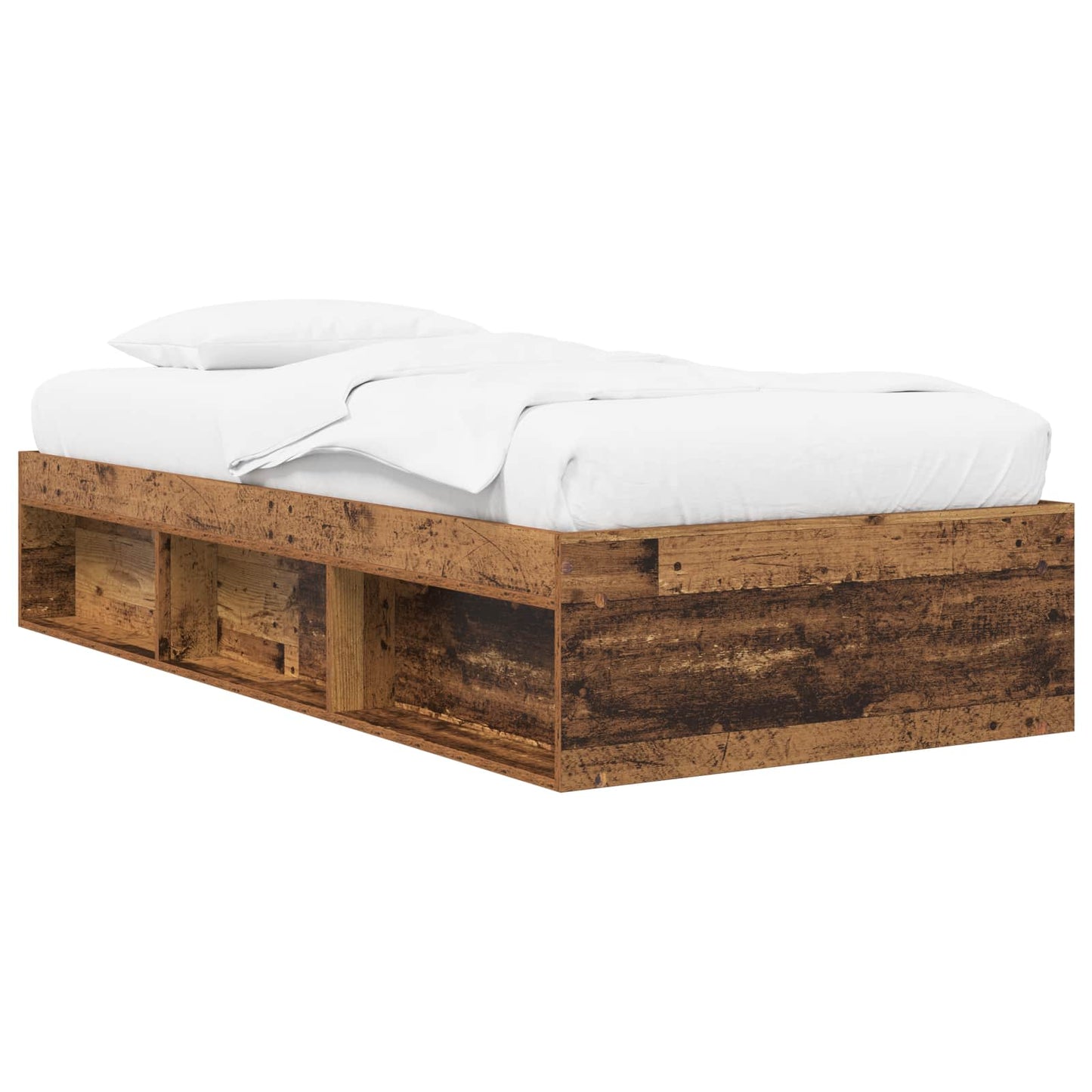 Telaio del letto con storage Legno antico 80 x 200 cm | homemem39