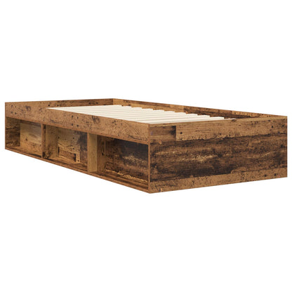 Telaio del letto con storage Legno antico 80 x 200 cm | homemem39