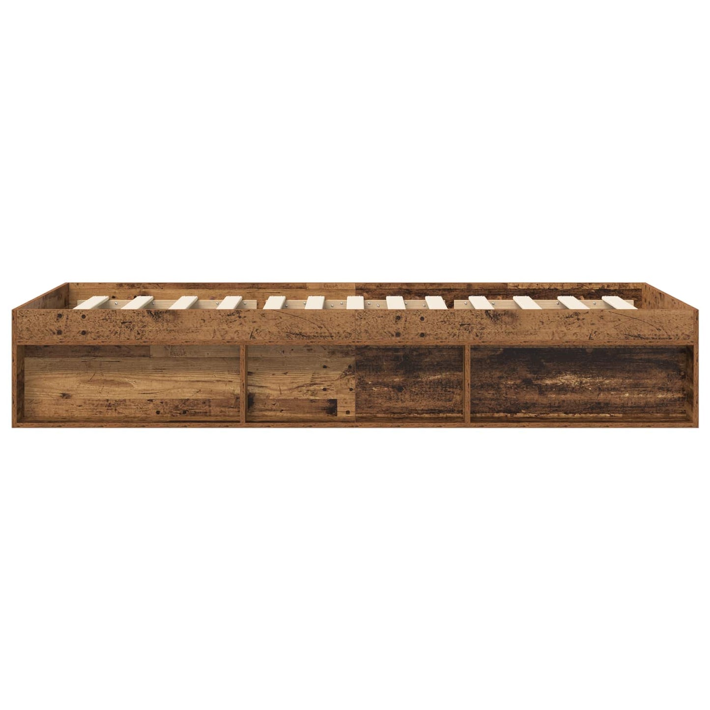 Telaio del letto con storage Legno antico 80 x 200 cm | homemem39