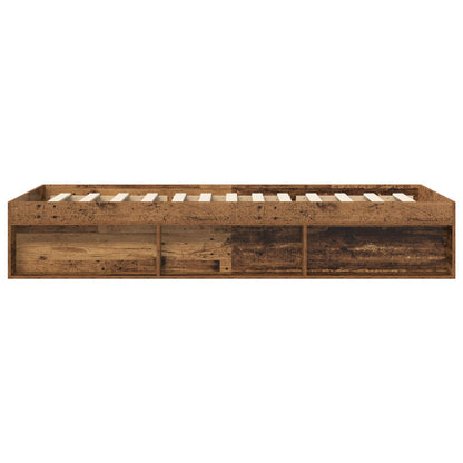 Telaio del letto con storage Legno antico 80 x 200 cm | homemem39