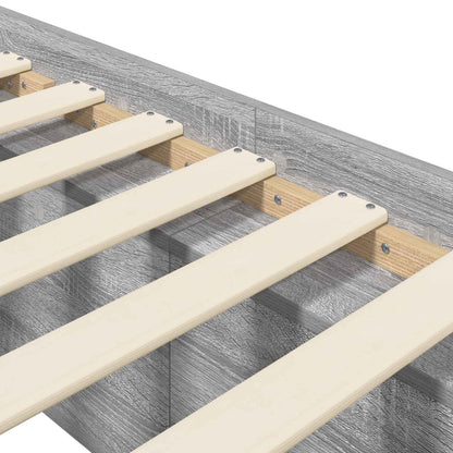 Telaio del letto con storage Sonoma grigio 80 x 200 cm | homemem39